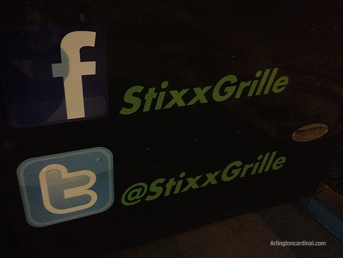 Stixx Grille at Mobil gas station at Arlington Heights Road and Golf Road